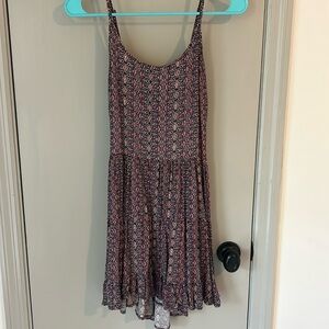 Forever 21 Geometric Open Tie Back Mini Sun Dress